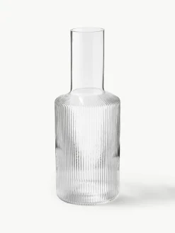 Mondgeblazen karaf Ripple met groefreliëf, 1 L^ferm LIVING Clearance