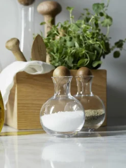 Mondgeblazen kruidenflessen Eden met houten deksel, set van 2^Sagaform Online