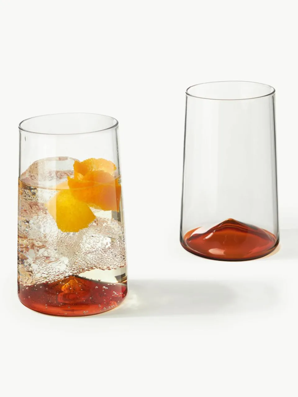 Mondgeblazen longdrinkglas Hadley, 4 stuks^Westwing Collection Fashion