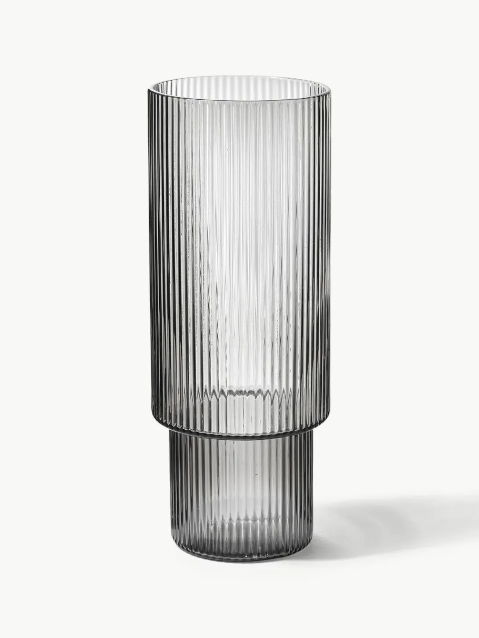 Mondgeblazen longdrinkglazen Ripple met groefreliëf, 4-delig^ferm LIVING Discount