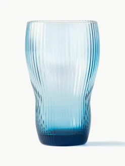 Mondgeblazen longdrinkglazen Pum met groefstructuur, 2 stuks^Pols Potten Online