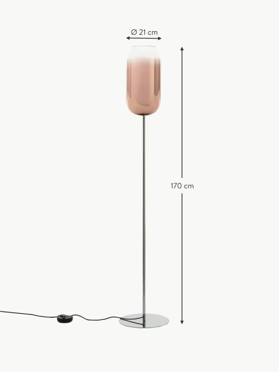 Mondgeblazen vloerlamp Gople^Artemide Hot