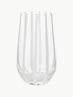 Mondgeblazen waterglas Stripe^Broste Copenhagen Hot