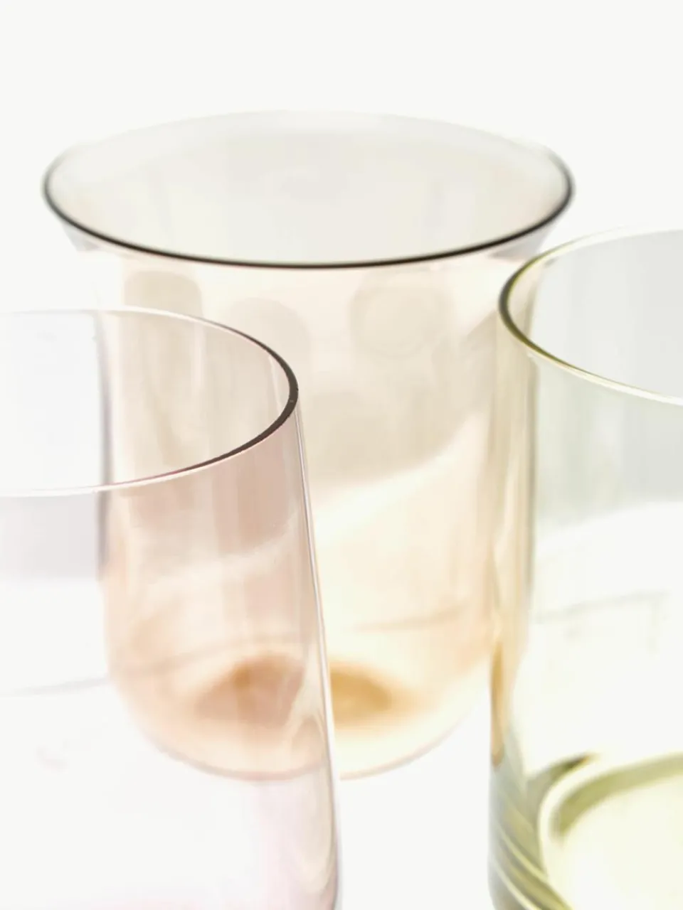 Mondgeblazen waterglazen Diseguale in verschillende kleuren en vormen, set van 6^Bitossi Home Outlet