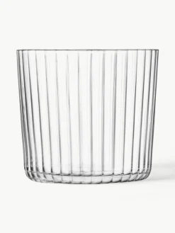 Mondgeblazen waterglazen Gio met groefstructuur, 4 stuks^Lsa International Best