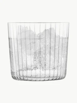 Mondgeblazen waterglazen Gio met groefstructuur, 4 stuks^Lsa International Best