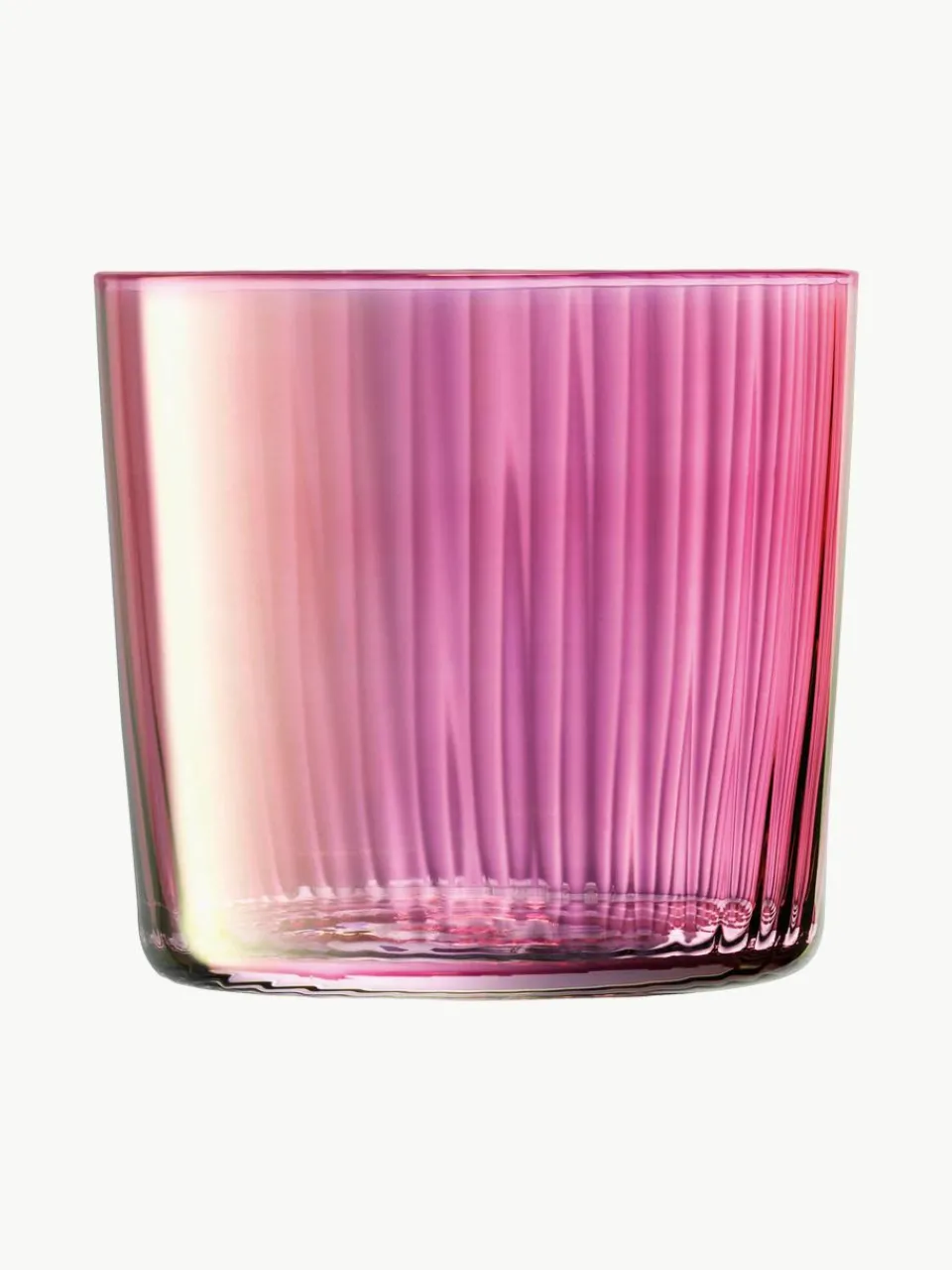 Mondgeblazen waterglazen Gems met groefreliëf, 4-delig^Lsa International Hot
