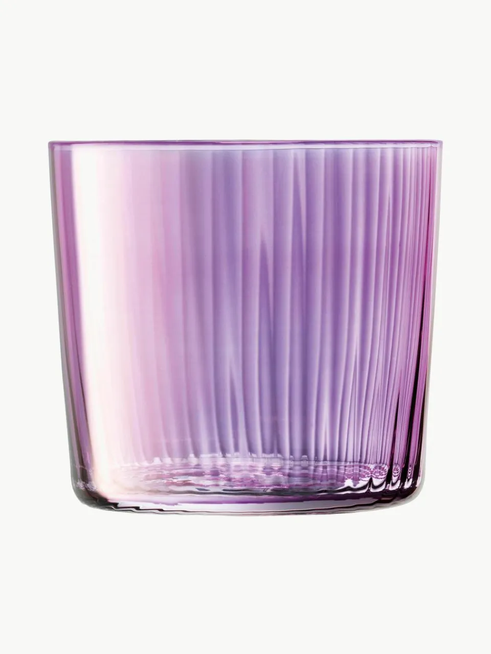 Mondgeblazen waterglazen Gems met groefreliëf, 4-delig^Lsa International Hot