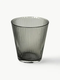 Mondgeblazen waterglazen Grand Cru van rookglas, 4 stuks^ROSENDAHL Outlet