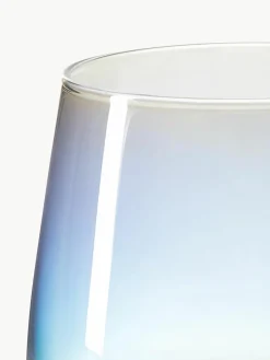 Mondgeblazen waterglazen Rainbow, iriserend, 4 stuks^Westwing Collection Online