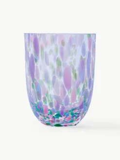Mondgeblazen waterglazen Big Confetti, 6 stuks^ANNA VON LIPA Best