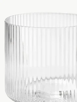 Mondgeblazen waterglazen Ripple met groefreliëf, 4 stuks^ferm LIVING Clearance