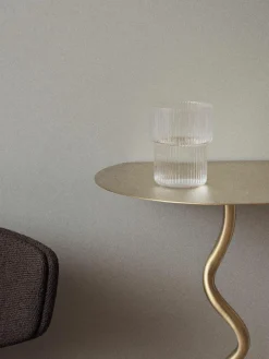 Mondgeblazen waterglazen Ripple met groefreliëf, 4-delig^ferm LIVING Best