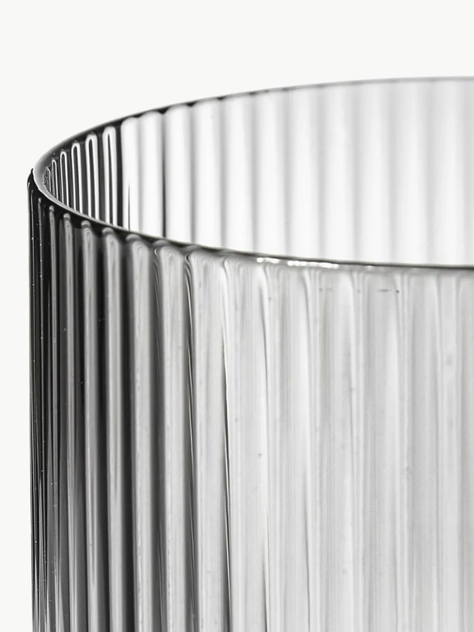 Mondgeblazen waterglazen Ripple met groefreliëf, 4 stuks^ferm LIVING Sale