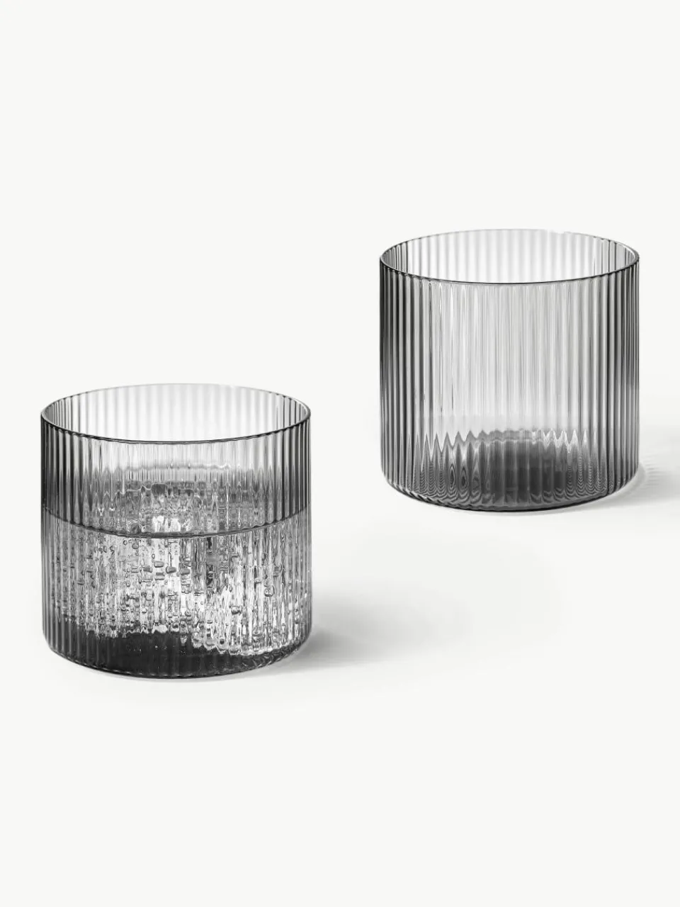 Mondgeblazen waterglazen Ripple met groefreliëf, 4 stuks^ferm LIVING Sale
