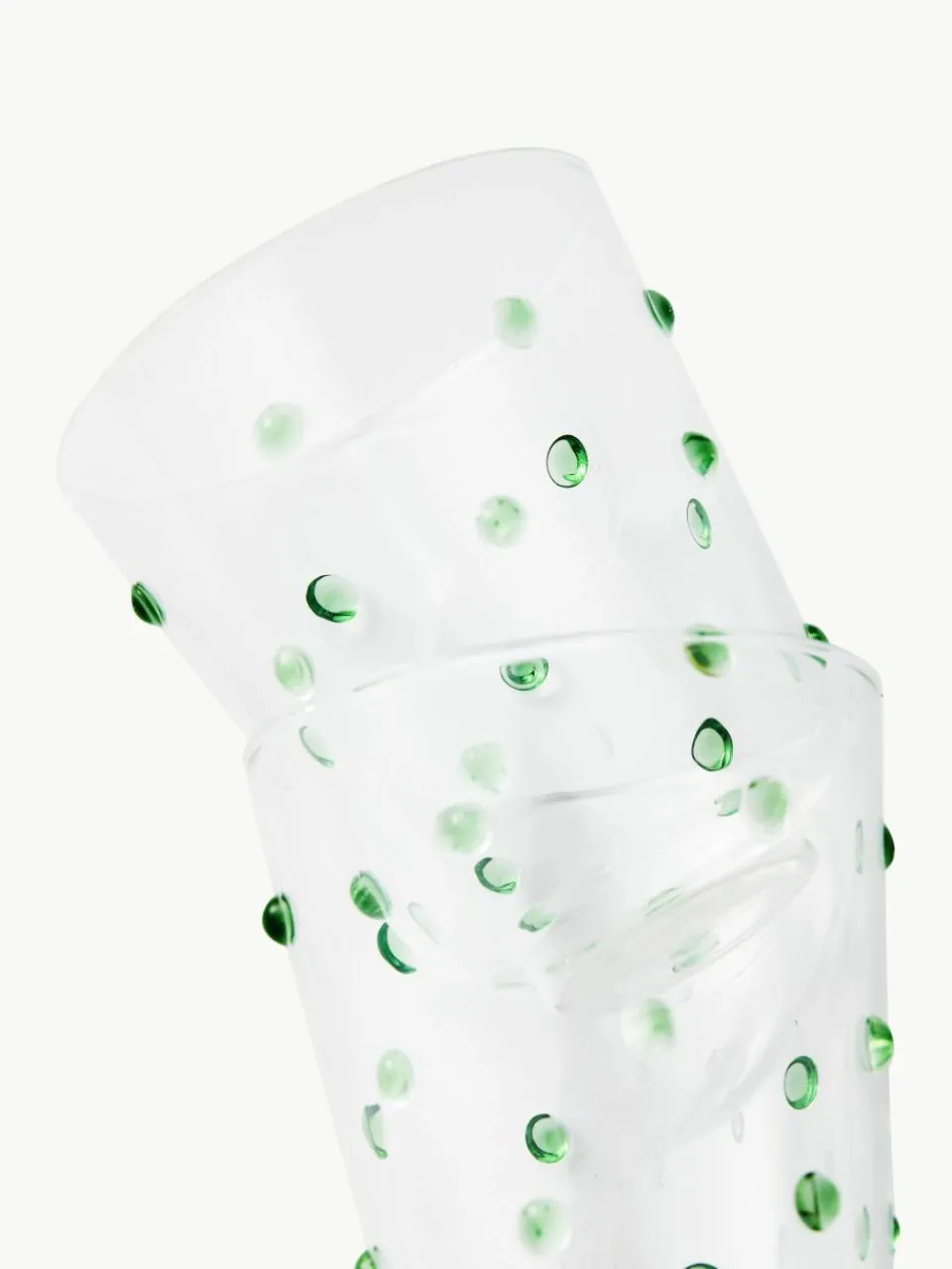 Mondgeblazen waterglazen Nob van borosilicaatglas, 2 stuks^Pols Potten Best