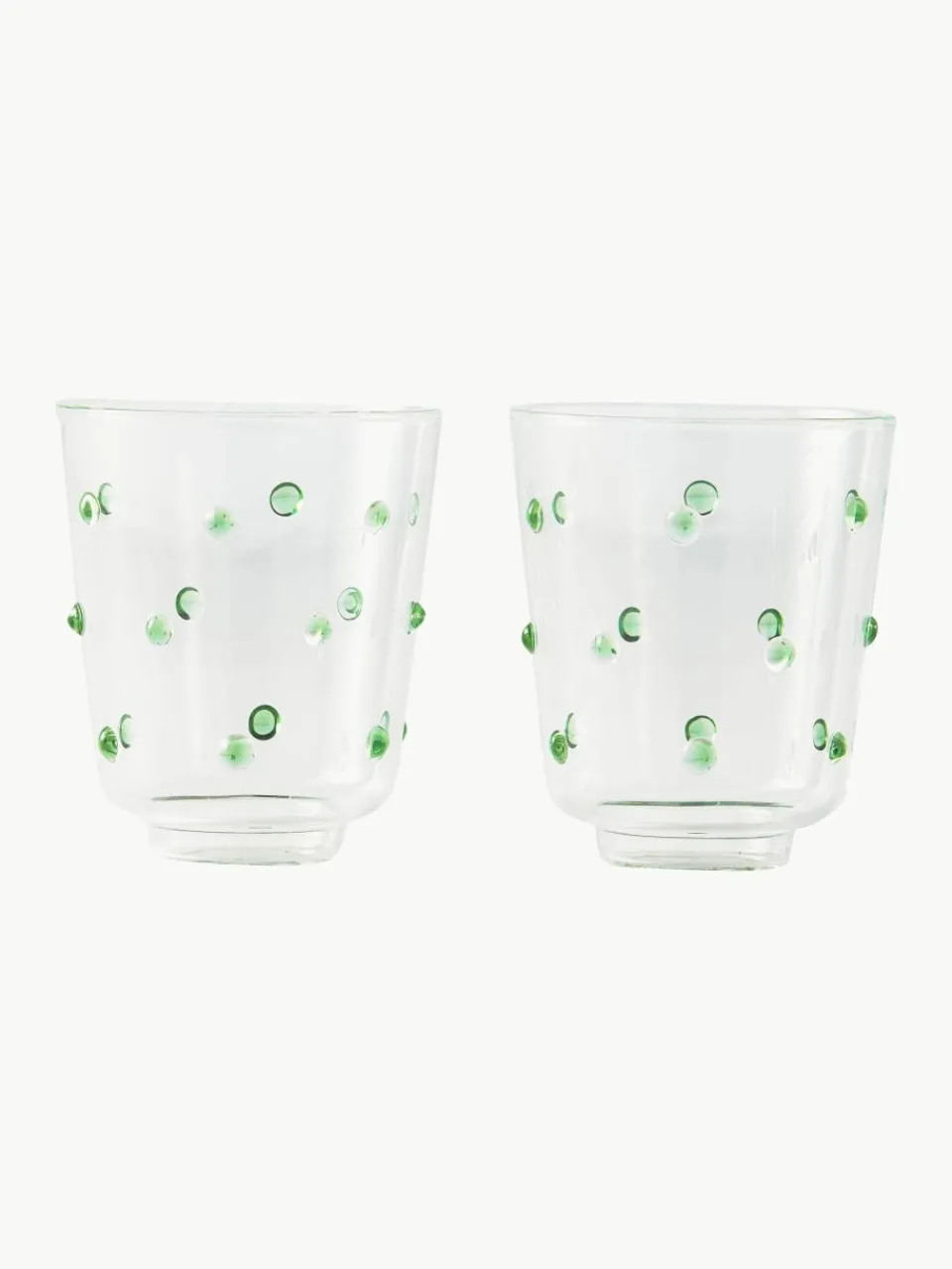 Mondgeblazen waterglazen Nob van borosilicaatglas, 2 stuks^Pols Potten Best