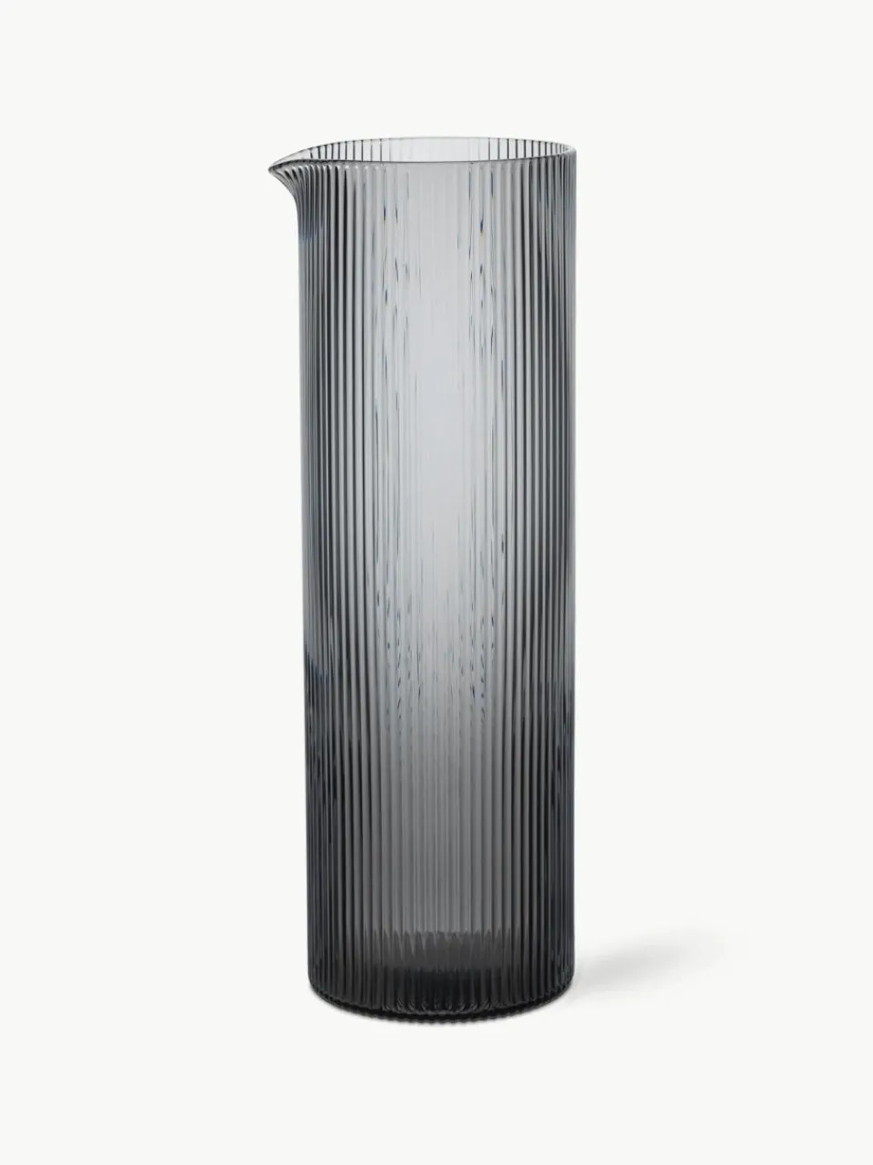 Mondgeblazen waterkaraf Ripple met groefreliëf, 1.1 L^ferm LIVING Best