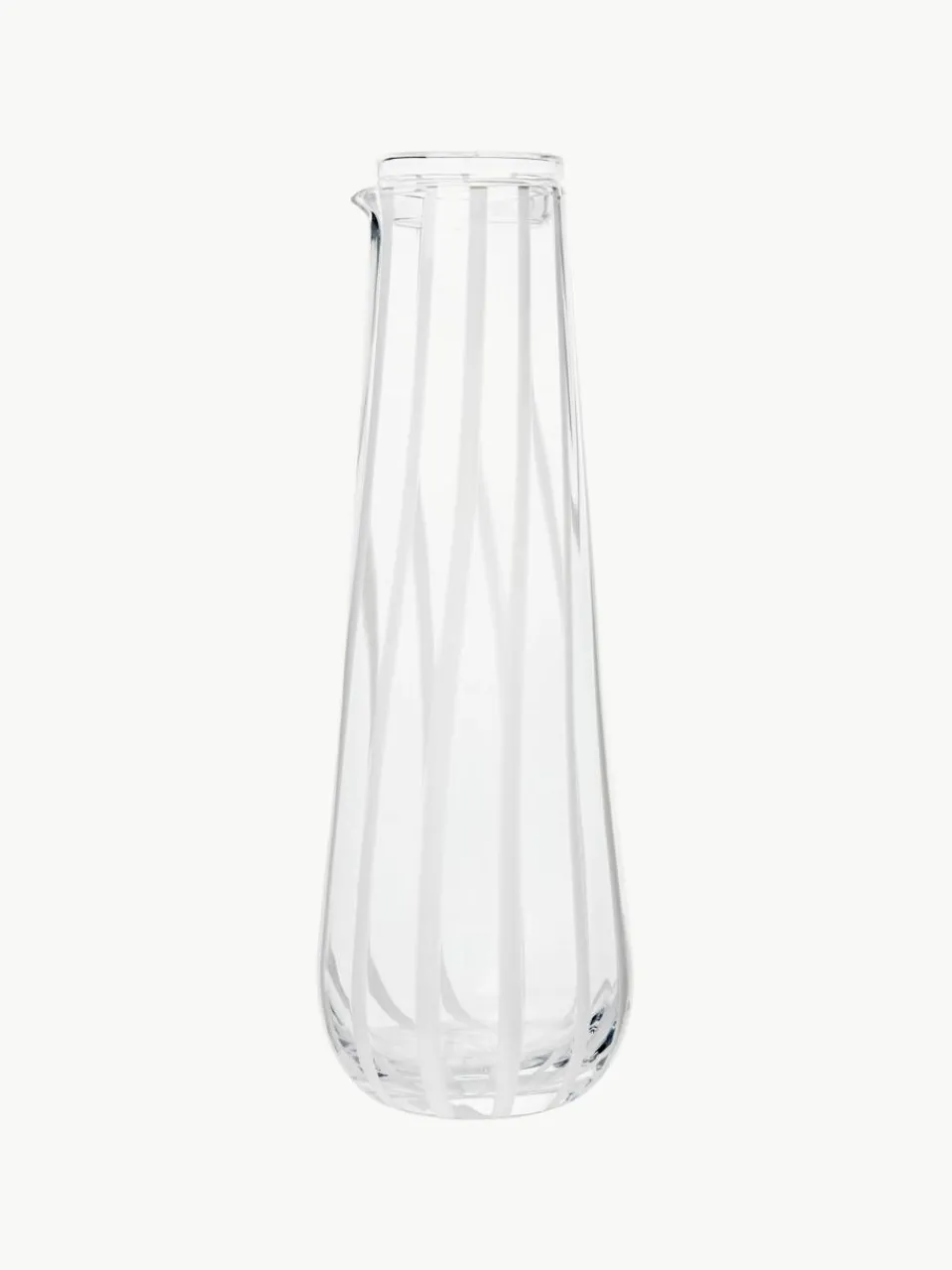 Mondgeblazen waterkaraf Stripe, 800 ml^Broste Copenhagen New