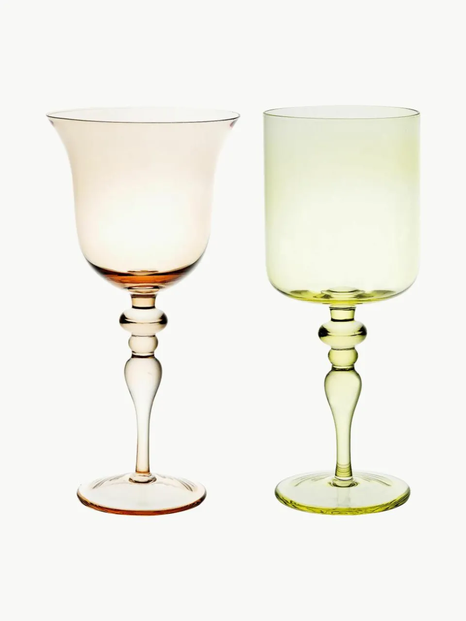 Mondgeblazen wijnglazen Diseguale, set van 6^Bitossi Home Outlet
