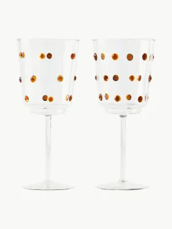 Mondgeblazen wijnglazen Nob van borosilicaatglas, 2 stuks^Pols Potten Online