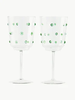 Mondgeblazen wijnglazen Nob van borosilicaatglas, 2 stuks^Pols Potten Discount