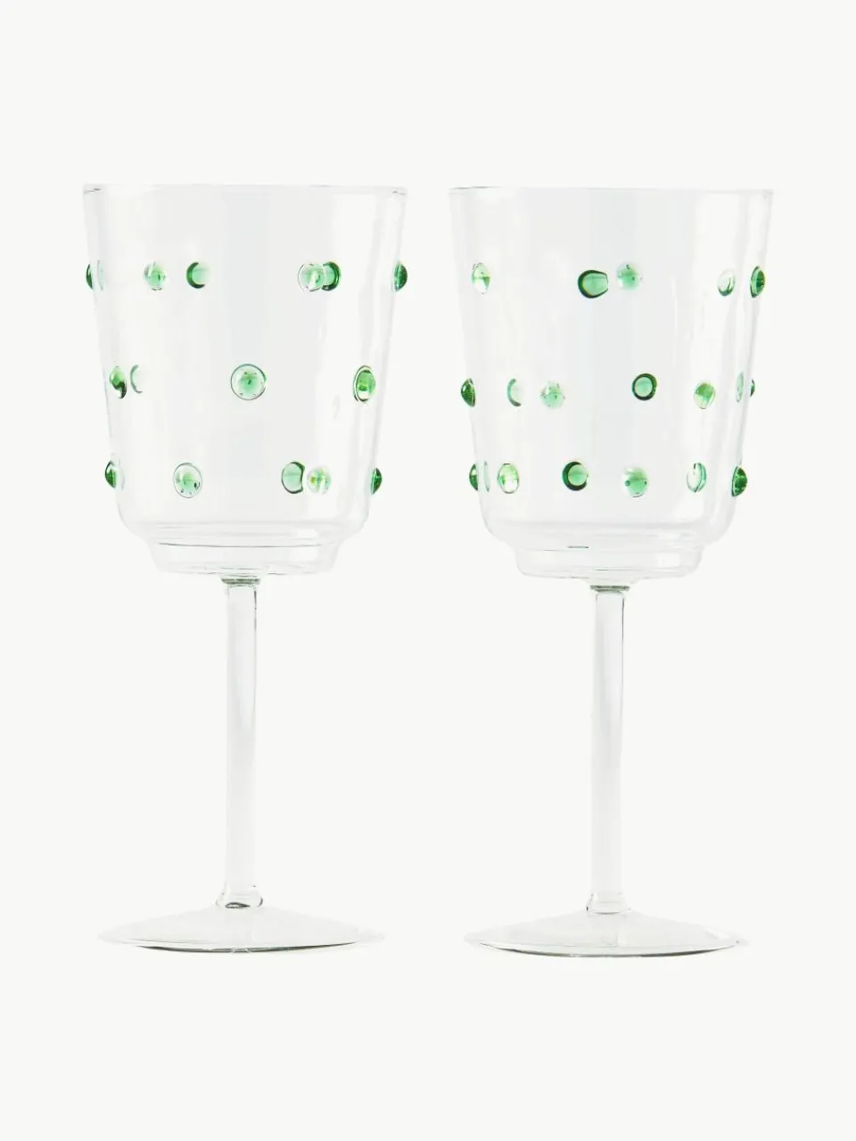 Mondgeblazen wijnglazen Nob van borosilicaatglas, 2 stuks^Pols Potten Discount