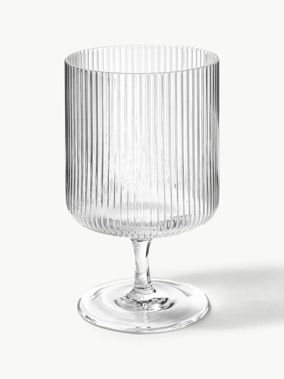 Mondgeblazen wijnglazen Ripple met groefreliëf, 2 stuks^ferm LIVING Outlet