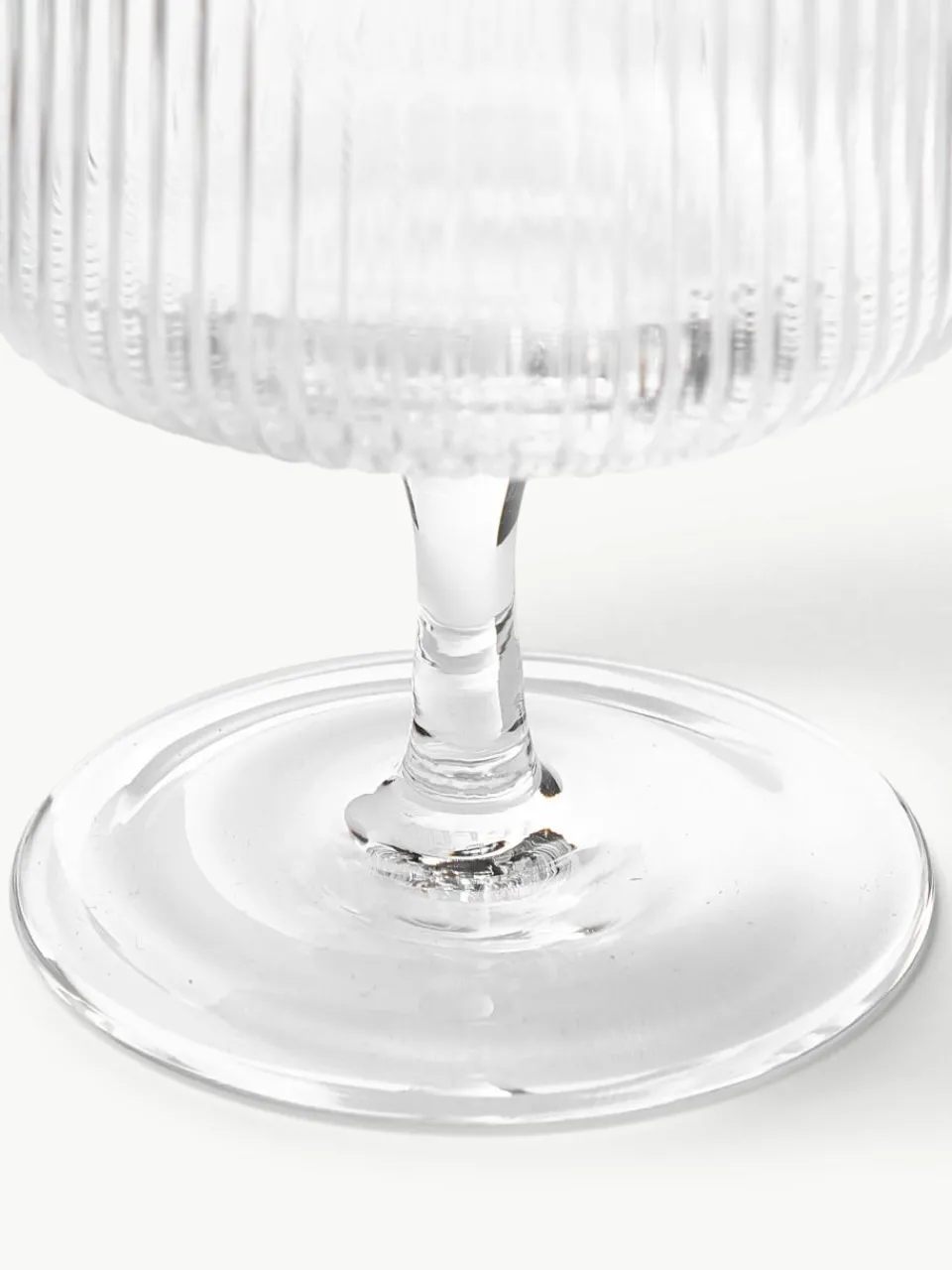 Mondgeblazen wijnglazen Ripple met groefreliëf, 2 stuks^ferm LIVING Outlet