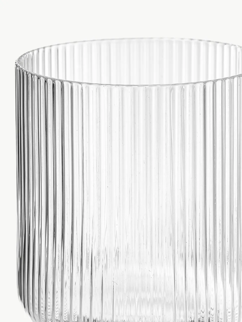Mondgeblazen wijnglazen Ripple met groefreliëf, 2 stuks^ferm LIVING Outlet