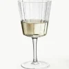 Mondgeblazen wijnglazen Scallop Glasses met groefstructuur, 4 stuks^Westwing Collection Fashion