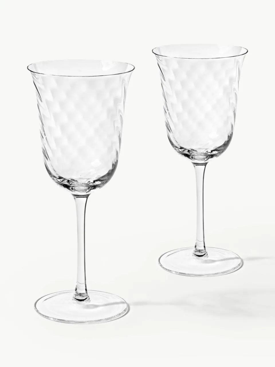 Mondgeblazen wijnglazen Swirl, 4 stuks^Westwing Collection Discount