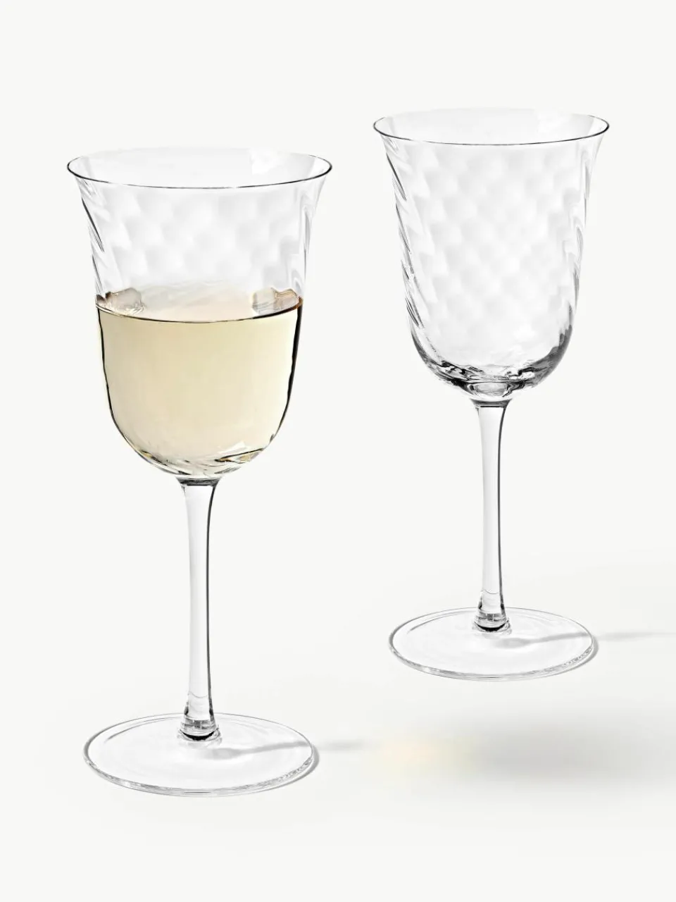 Mondgeblazen wijnglazen Swirl, 4 stuks^Westwing Collection Discount