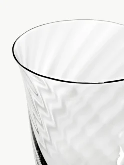 Mondgeblazen wijnglazen Swirl, 4 stuks^Westwing Collection Discount