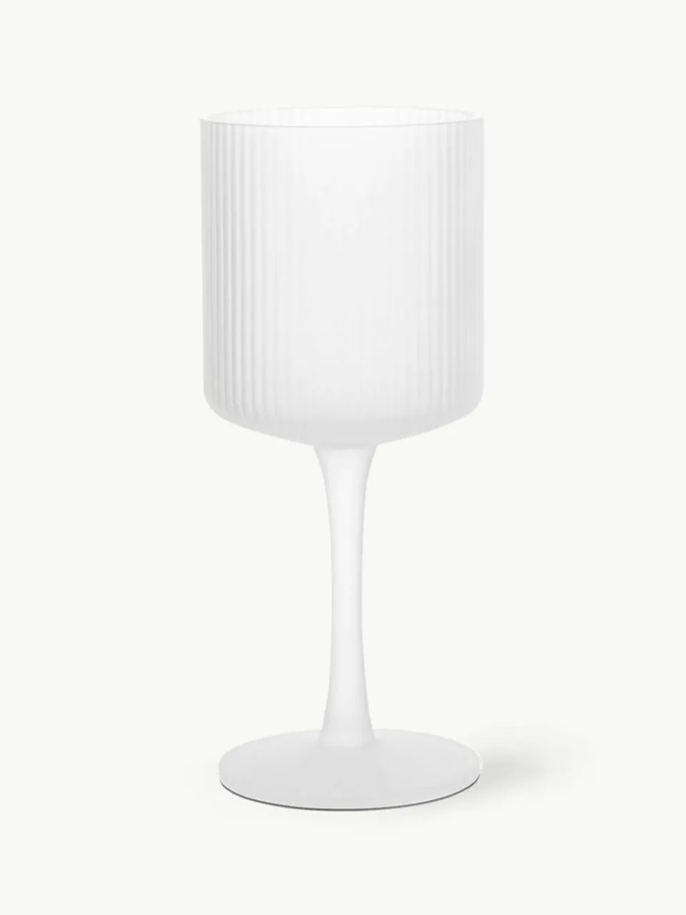 Mondgeblazen witte wijnglazen Ripple met groefreliëf, 2 stuks^ferm LIVING Clearance