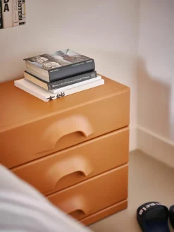 Nachtkastje Ginger oranje met lades^HKLIVING Discount