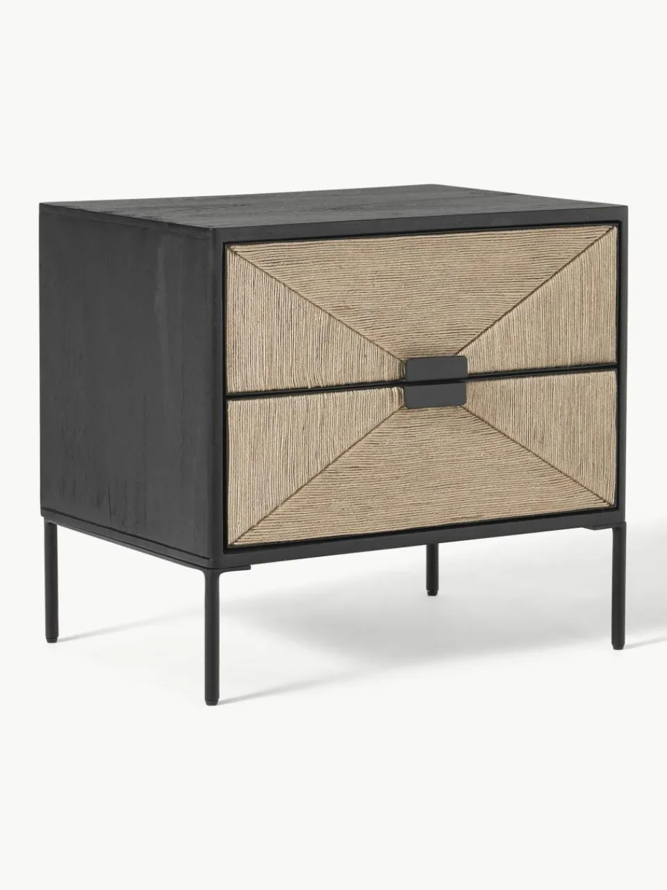 Nachtkastje June van mangohout met lades^Westwing Collection Hot