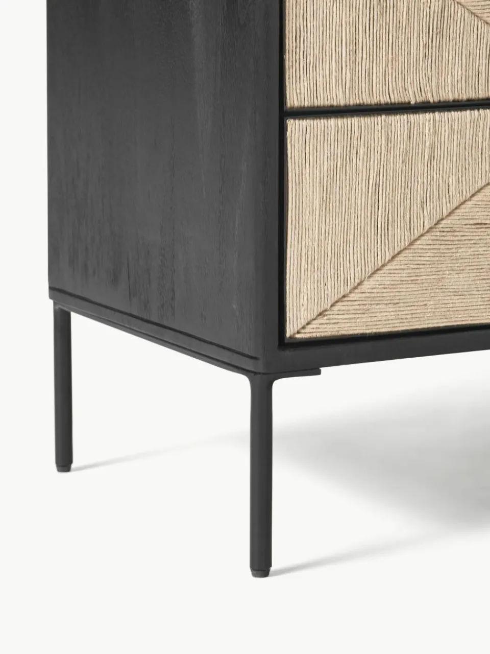 Nachtkastje June van mangohout met lades^Westwing Collection Hot