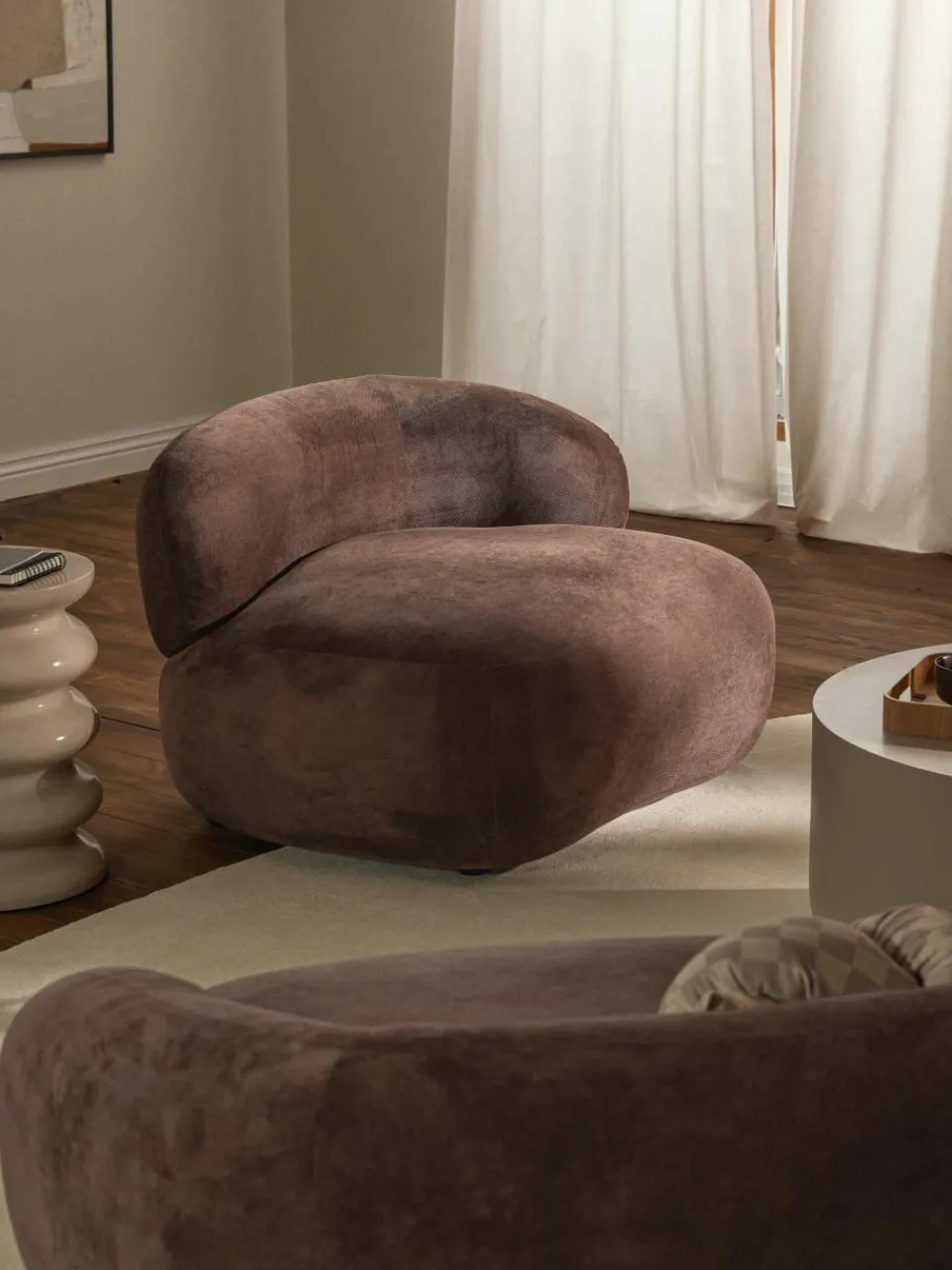 Niervormige loungefauteuil Alba^Westwing Collection Discount