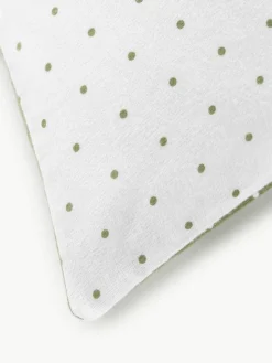 Omkeerbaar flanellen dekbedovertrek Betty, met stippels^Westwing Collection Hot