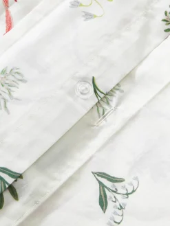 Omkeerbaar katoenen perkal dekbedovertrek Twigs met winterse prints^Westwing Collection Outlet