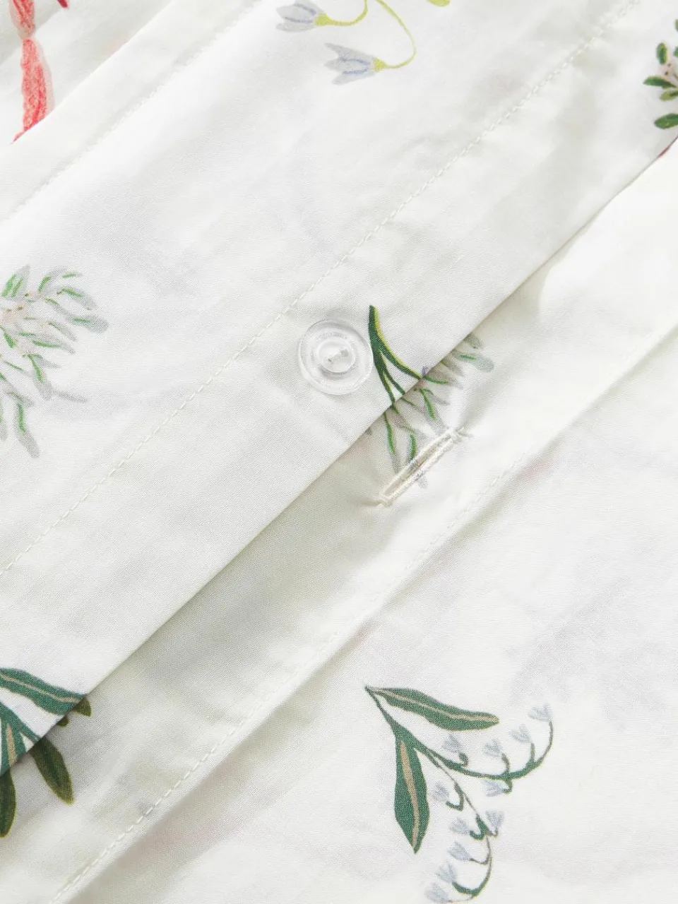 Omkeerbaar katoenen perkal dekbedovertrek Twigs met winterse prints^Westwing Collection Outlet