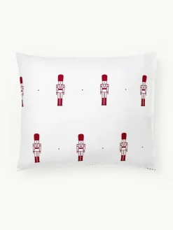 Omkeerbare flanellen kussenhoes Noan met notenkrakermotief^Westwing Collection Sale
