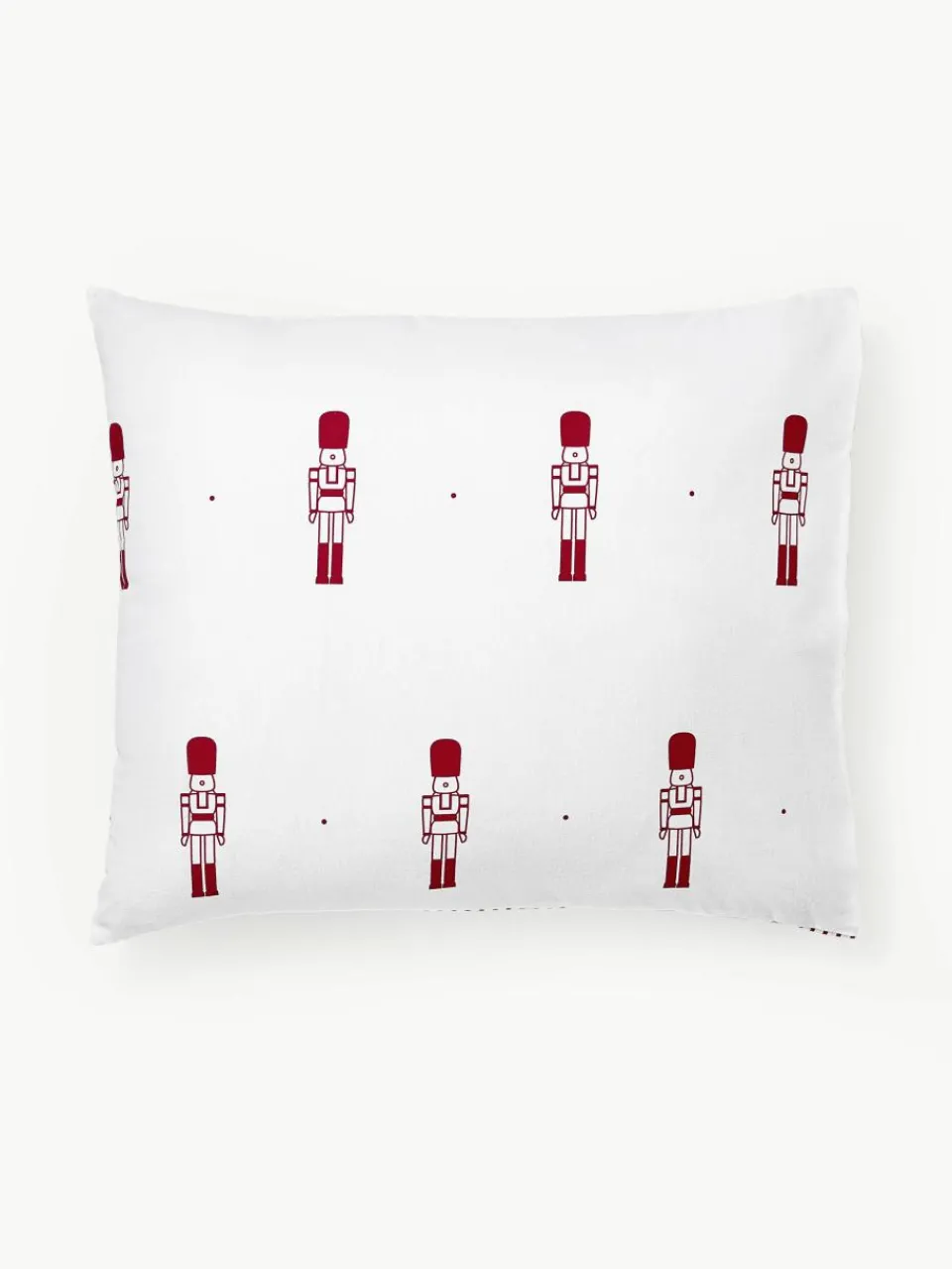 Omkeerbare flanellen kussenhoes Noan met notenkrakermotief^Westwing Collection Sale