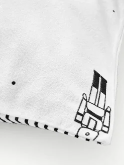 Omkeerbare flanellen kussenhoes Noan met notenkrakermotief^Westwing Collection Outlet