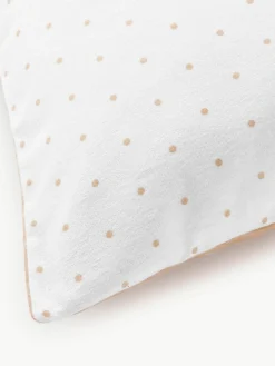 Omkeerbare flanellen kussenhoes Betty, met stippels^Westwing Collection Outlet