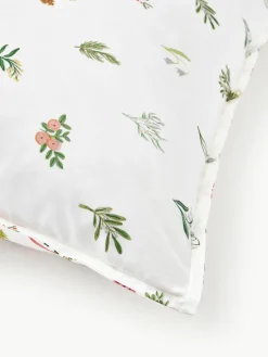 Omkeerbare katoenen perkale kussenhoes Twigs met winterse prints^Westwing Collection Outlet