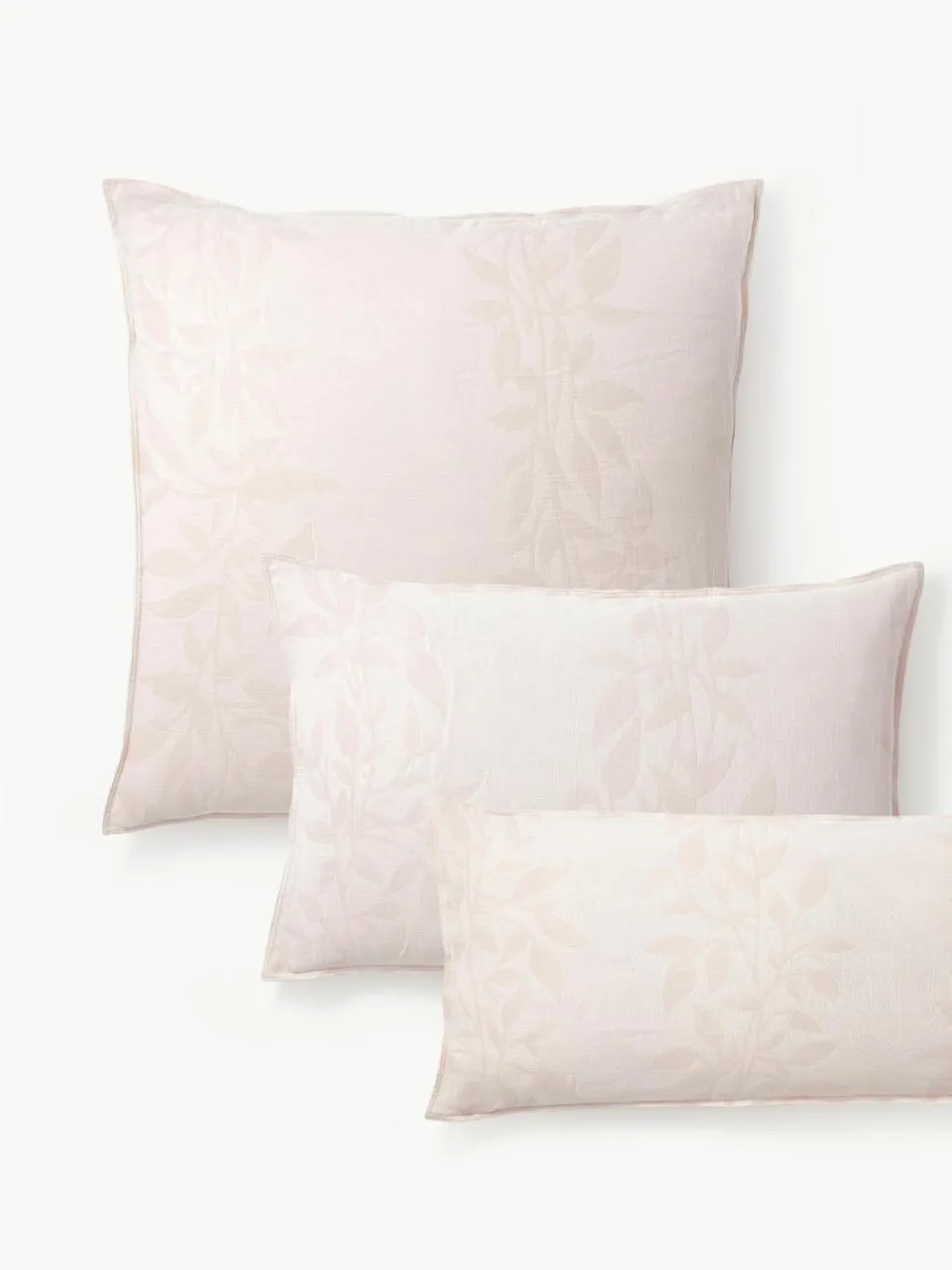 Omkeerbare mousseline kussenhoes Jasmina met bloemenpatroon in^Westwing Collection Best