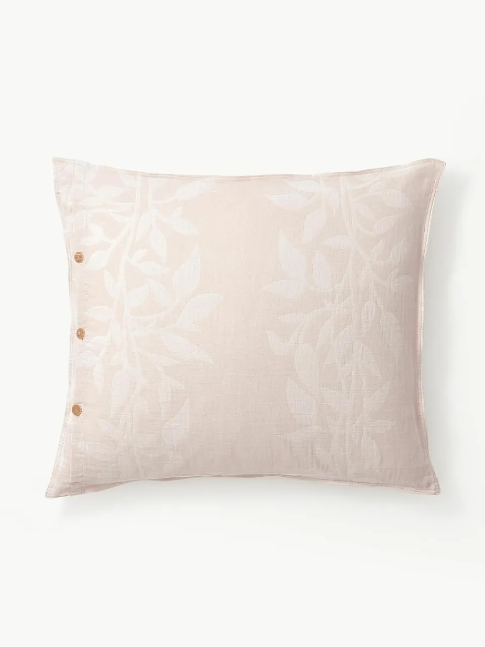 Omkeerbare mousseline kussenhoes Jasmina met bloemenpatroon in^Westwing Collection Best