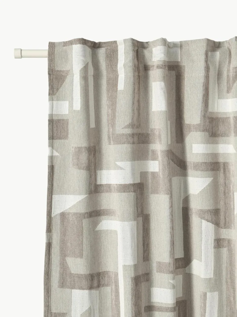 Ondoorzichtig chenille gordijn Felice met lusband, 2 stuks^Westwing Collection Sale